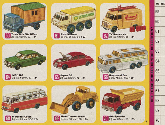 Matchbox Catalogue 1967