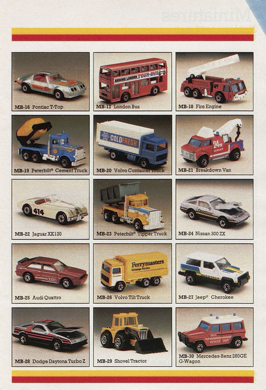 Matchbox catalogue 1987