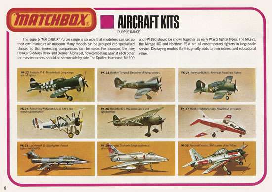 Matchbox Kits catalogue 1976