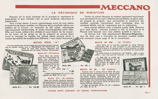 Meccano Les Meilleurs Jouets 1935-1936