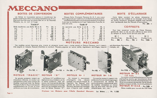 Meccano Les Meilleurs Jouets 1935-1936