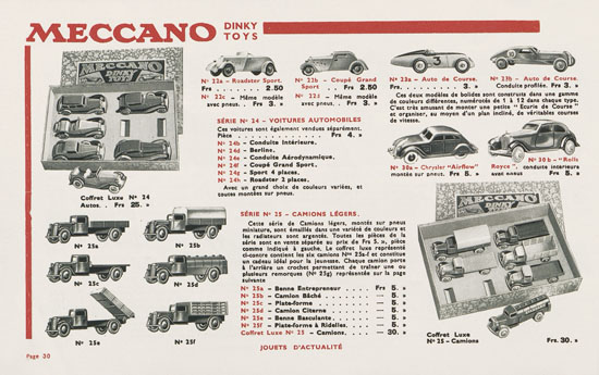 Meccano Les Meilleurs Jouets 1935-1936