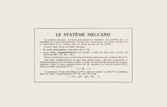 Meccano Katalog 1954