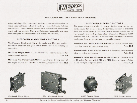 Meccano Katalog 1955