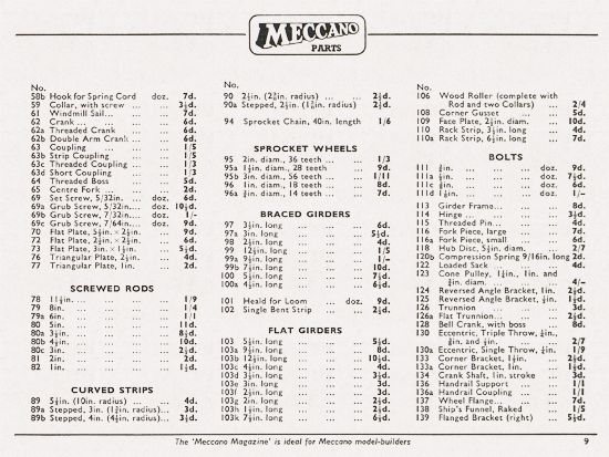 Meccano Katalog 1955