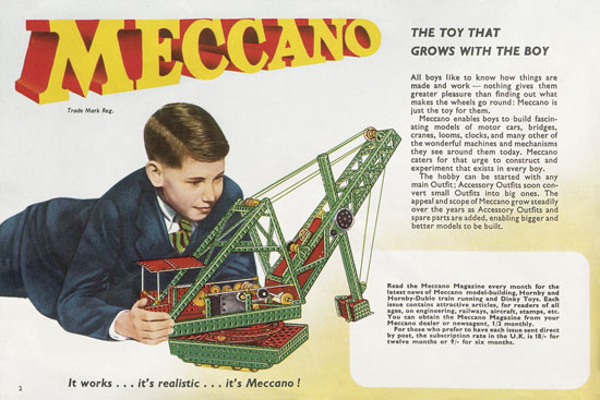 Seite 2 Meccano Katalog 1957