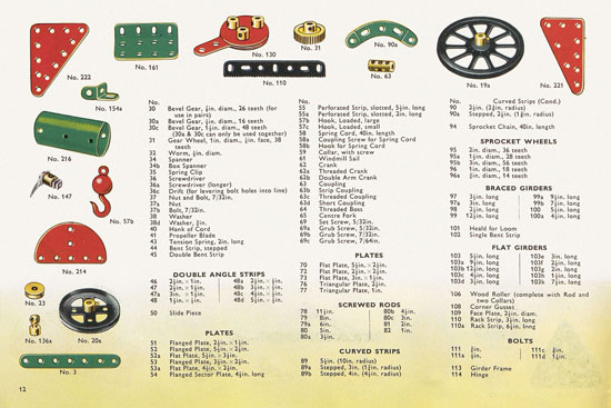Seite 12 Meccano Katalog 1957