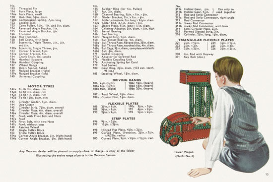 Seite 13 Meccano Katalog 1957