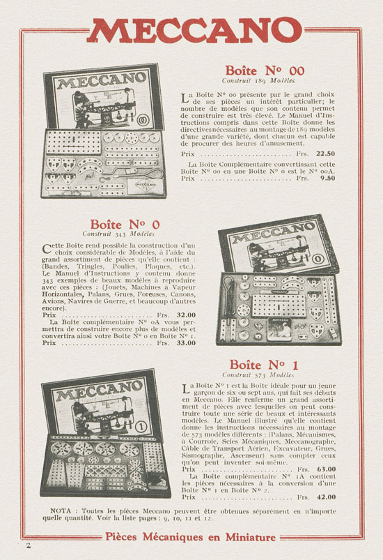 Meccano et Trains Hornby Katalog 1933