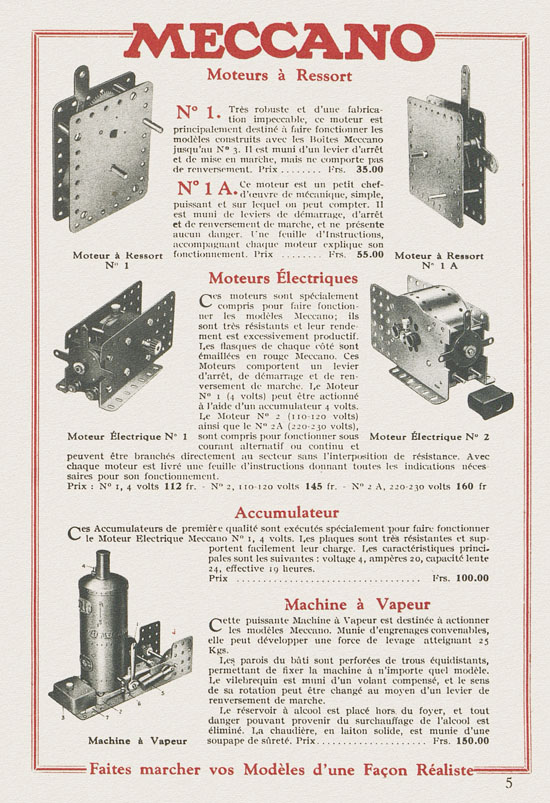 Meccano et Trains Hornby Katalog 1933