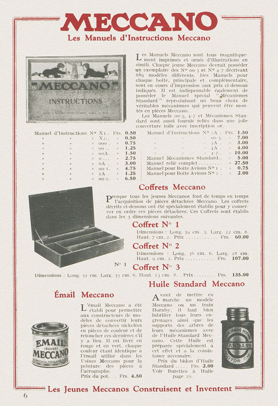 Meccano et Trains Hornby Katalog 1933