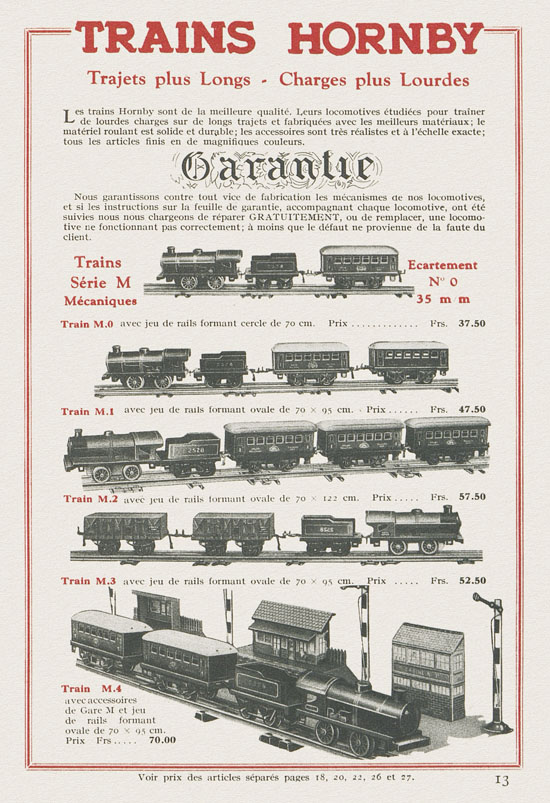 Meccano et Trains Hornby Katalog 1933