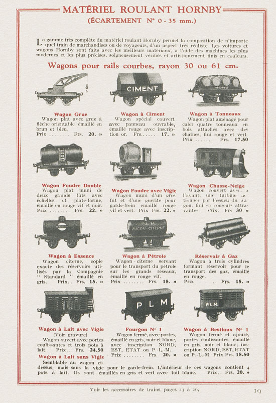 Meccano et Trains Hornby Katalog 1933