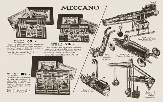 Seite 5 Meccano Le Livre des Meilleurs Jouets Katalog 1938-1939