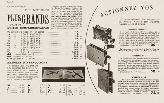 Meccano Le Livre des Meilleurs Jouets Katalog 1938-1939