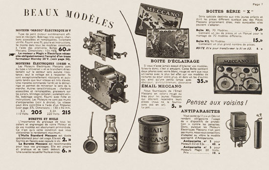 Seite 9 Meccano Le Livre des Meilleurs Jouets Katalog 1938-1939