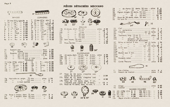 Seite 10 Meccano Le Livre des Meilleurs Jouets Katalog 1938-1939