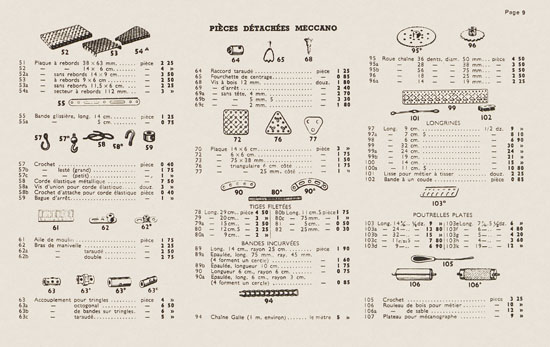 Seite 11 Meccano Le Livre des Meilleurs Jouets Katalog 1938-1939