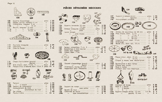 Seite 12 Meccano Le Livre des Meilleurs Jouets Katalog 1938-1939
