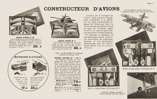 Meccano Le Livre des Meilleurs Jouets Katalog 1938-1939