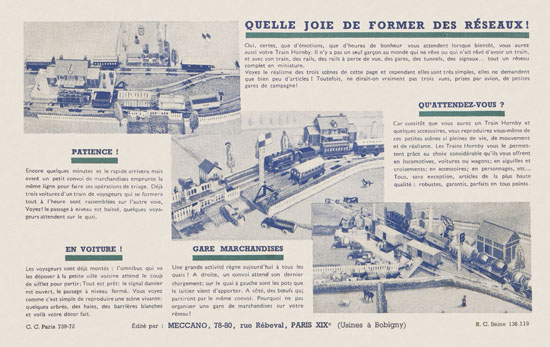 Meccano Le Livre des Meilleurs Jouets Katalog 1938-1939