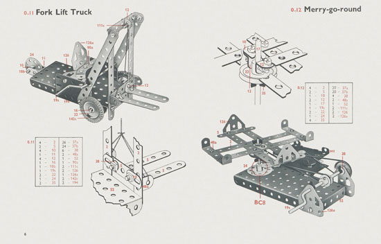 Meccano Book of models 0-1 1962