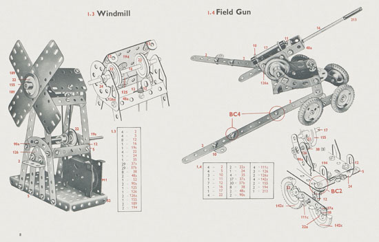 Meccano Book of models 0-1 1962