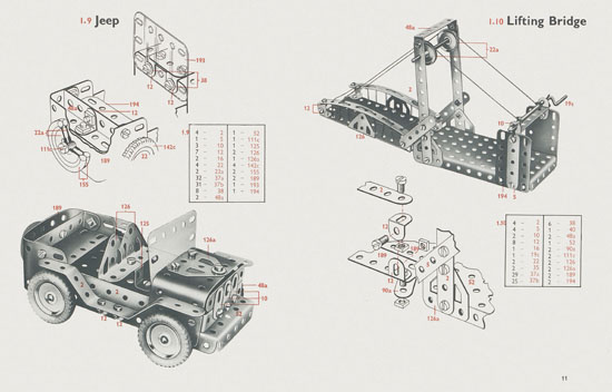 Meccano Book of models 0-1 1962