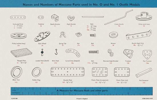 Meccano Book of models 0-1 1962