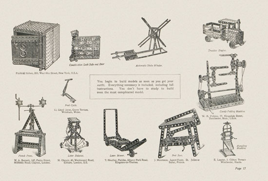 Meccano Prize Models catalog 1914-1915