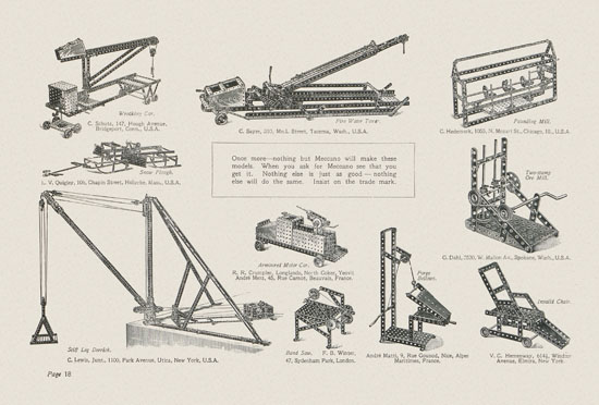 Meccano Prize Models catalog 1914-1915