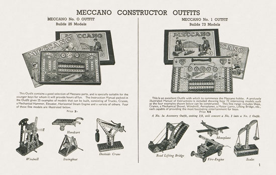 Meccano Toys of Quality catalog 1938-1939