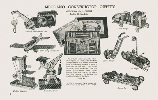 Meccano Toys of Quality catalog 1938-1939