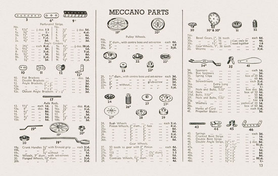 Meccano Toys of Quality catalog 1938-1939