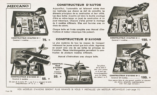 Meccano Jouets catalogue 1936-1937