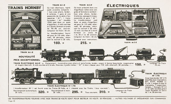 Meccano Jouets catalogue 1936-1937