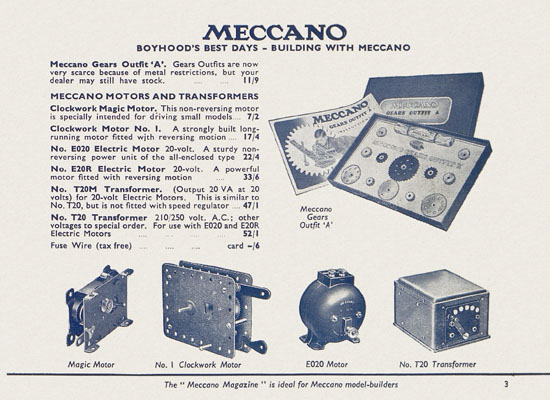 Meccano World Famous Toys catalogue 1952