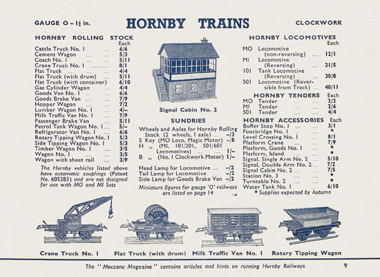 Meccano World Famous Toys catalogue 1952