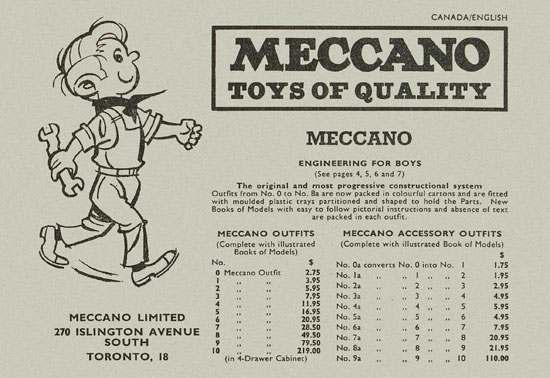 Meccano Bayko Hornby catalogue 1963