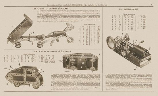 Meccano Manuel d'instructions 1 a 1949