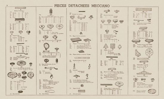 Meccano Manuel d'instructions 1 a 1949