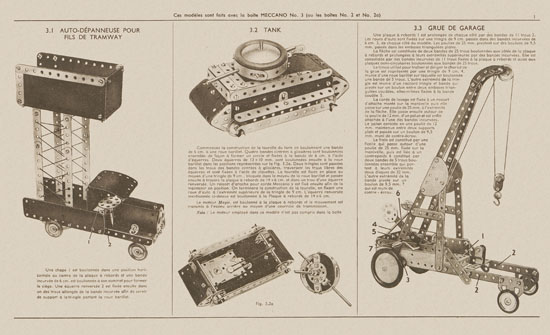 Meccano Manuel d'instructions 2 a 1949