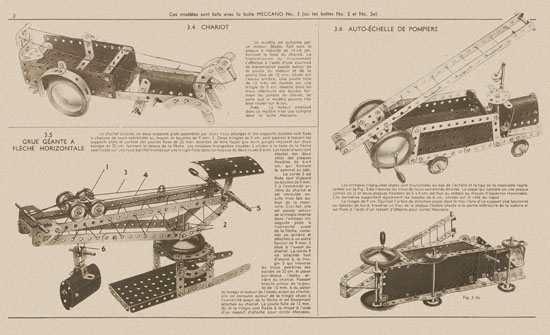 Meccano Manuel d'instructions 2 a 1949