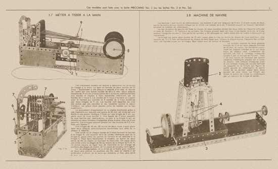 Meccano Manuel d'instructions 2 a 1949