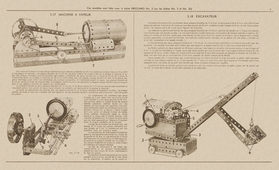 Meccano Manuel d'instructions 2 a 1949