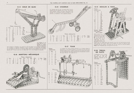 Meccano Manuel d'instructions 3 1958