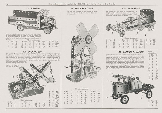 Meccano Manuel d'instructions 3 1958