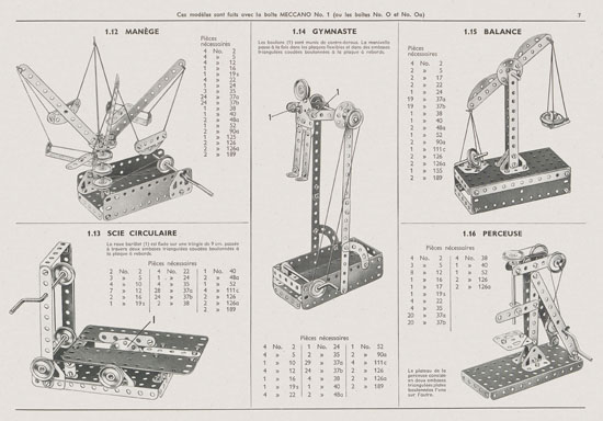 Meccano Manuel d'instructions 3 1958