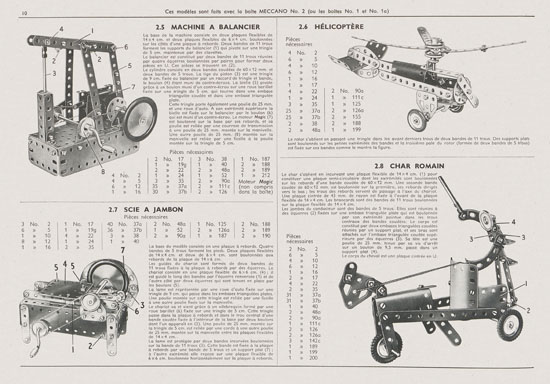 Meccano Manuel d'instructions 3 1958