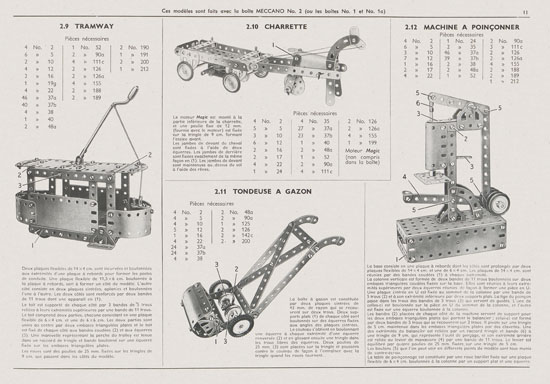 Meccano Manuel d'instructions 3 1958